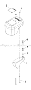 Caster Weight Assembly Diagram and Parts List for LZUV3B (790000-849999)(2009) Exmark Lawn Tractor Accessories