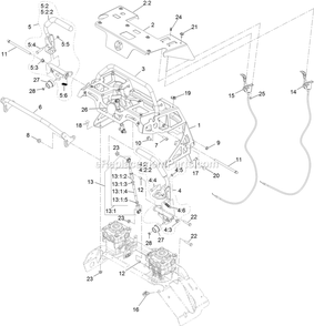 Controls Assembly Diagram and Parts List for STS651GKA48400 (406294345-408644345)(2020) Exmark Lawn Mower