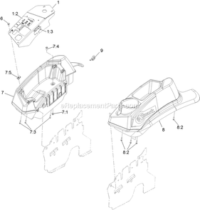 Controls Assembly Diagram and Parts List for LZX940EKC606 (313000000-313999999)(2013) Exmark Lawn Mower