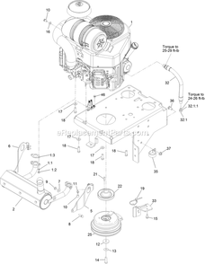 Engine Assembly Diagram and Parts List for VTX651GKA48400 (316000000-399999999)(2016) Exmark Lawn Mower