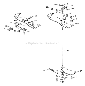 Engine Controls (2) Diagram and Parts List for TR-20KC (102000-114999)(1995) Exmark Lawn Mower