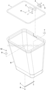 Bag Assembly Diagram and Parts List for 116-3000 (314000000-314999999)(2014) Exmark Lawn Tractor Accessories
