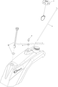 Left And Right Fuel Tank Assembly Diagram and Parts List for STS651GKA48400 (406294345-408644345)(2020) Exmark Lawn Mower