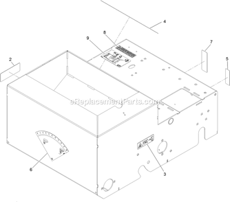 Main Frame With Decals Assembly Diagram and Parts List for SD270SB20 (314000000-314999999)(2014) Exmark Seeder