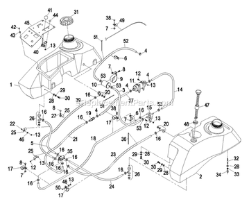 Fuel Group (2) Diagram and Parts List for LZ30KC665 (600000-669999)(2006) Exmark Lawn Mower