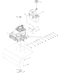 Engine Assembly Diagram and Parts List for ARS180CKA21000 (402082300-404314158)(2018) Exmark Aerator