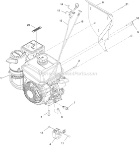 Engine Assembly Diagram and Parts List for SSS395CKC00000 (404314159-406294344)(2019) Exmark Sprayer