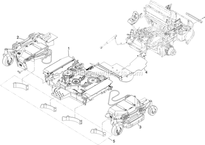 Complete Deck Assembly Diagram and Parts List for LZS88CDYM96RW0 (408644346-411294211)(2021) Exmark Lawn Mower