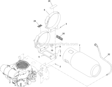 Fuel Assembly Diagram and Parts List for TTS680PKC483E0 (316000000-399999999)(2016) Exmark Lawn Mower