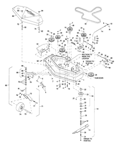 Mower Deck (2) Diagram and Parts List for M4815KA (220000-259999)(2000) Exmark Lawn Mower