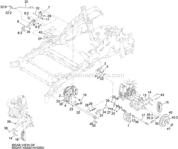 Park Brake Assembly Diagram and Parts List for LZE749EKC72RA1 (315000000-315999999)(2015) Exmark Lawn Mower