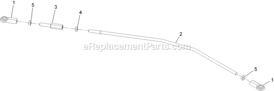 Rh Tracking Control Linkage Assembly Diagram and Parts List for VT24KA484CA (920000-999999)(2011) Exmark Lawn Mower