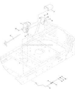 Brake Box Assembly Diagram and Parts List for QSS725GKC42200 (315000000-319999999)(2015) Exmark Lawn Mower