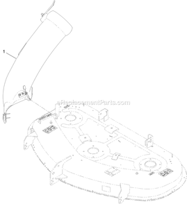 50 Inch Chute Alignment Diagram and Parts List for 116-4765 (920000-999999)(2011) Exmark Lawn Mower