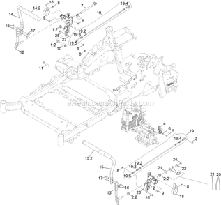 Motion Control Assembly Diagram and Parts List for LZE751GKA604C1 (408644346-999999999)(2021) Exmark Lawn Mower