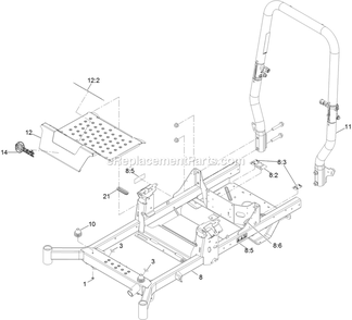 Main Frame Assembly Diagram and Parts List for RAS730GKA603A3 (411294212-999999999)(2022) Exmark Lawn Mower