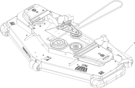 Complete Deck Assembly Diagram and Parts List for LZX940EKC72RT0 (400000000-402082299)(2017) Exmark Lawn Mower