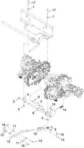 Park Brake Group Diagram and Parts List for PHZ19KA443 (600000-669999)(2006) Exmark Lawn Mower