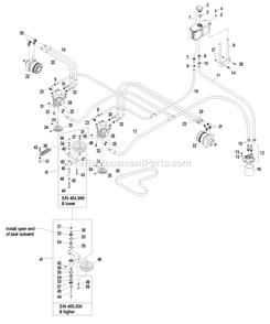 Hydraulic Group Diagram and Parts List for LCT5219KA (440000-509999)(2004) Exmark Lawn Mower