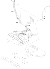 Fuel System Assembly Diagram and Parts List for LZX921GKA726C1 (404314159-406294344)(2019) Exmark Lawn Mower