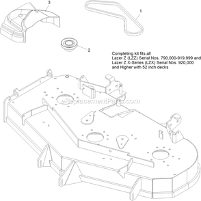 Completing Kit (4) Diagram and Parts List for LZUV2B (920000-999999)(2011) Exmark Lawn Tractor Accessories