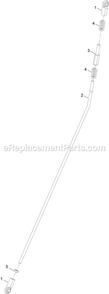 Lh Motion Control Linkage Assembly Diagram and Parts List for ARX440CKC24000 (404314159-406294344)(2019) Exmark Aerator