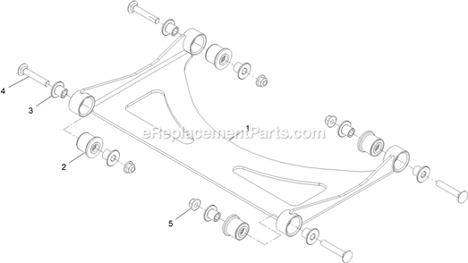 Deck Strut Assembly Diagram and Parts List for STS730GKA52400 (408644346-411294211)(2021) Exmark Lawn Mower