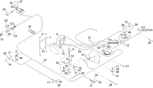 Electrical Group (3) Diagram and Parts List for LZ28KA665 (670000-719999)(2007) Exmark Lawn Mower