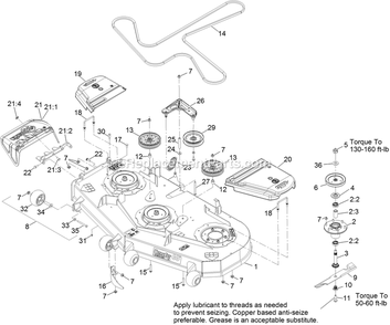Deck Assembly Diagram and Parts List for PNS740GKC604A4 (315000000-315999999)(2015) Exmark Lawn Mower