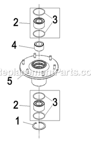Cutter Housing Assembly (3) Diagram and Parts List for LZAS29KA724LP (850000-919999)(2010) Exmark Lawn Mower