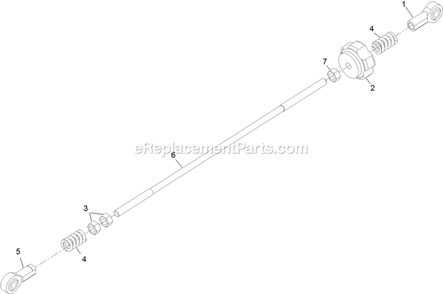 Tracking Rod Assembly Diagram and Parts List for LZDS902K605 (313000000-313999999)(2013) Exmark Lawn Mower