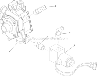 Lp Solenoid Regulator Assembly (1) Diagram and Parts List for LZS29PKA724 (920000-999999)(2011) Exmark Lawn Mower