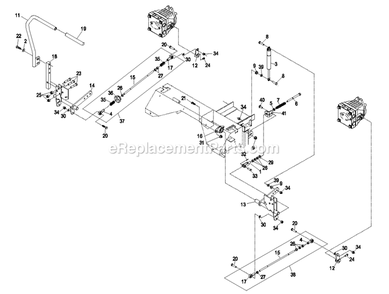 Motion Control Group Diagram and Parts List for LAS25KC604B (670000-719999)(2007) Exmark Lawn Mower