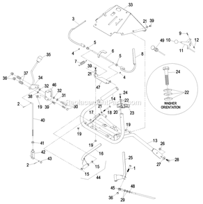Ecs Upper Handles And Controls Diagram and Parts List for TT20KC (440000-509999)(2004) Exmark Lawn Mower