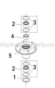 Cutter Housing Assembly Diagram and Parts List for LZZ29KCE606 (850000-919999)(2010) Exmark Lawn Mower
