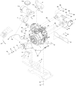 Engine Assembly Diagram and Parts List for NVS730AKC48000 (411294212-999999999)(2022) Exmark Lawn Mower