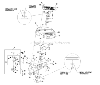 Blower Assembly (1) Diagram and Parts List for FRCK604 (720000-789999)(2008) Exmark Lawn Tractor Accessories