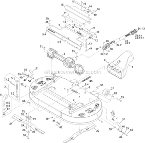 Deck Assembly Diagram and Parts List for NVS730AKC48000 (411294212-999999999)(2022) Exmark Lawn Mower