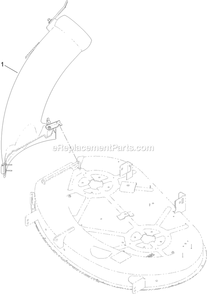 42 Inch Chute Mounting Assembly Diagram and Parts List for 126-7506 (316000000-399999999)(2016) Exmark Lawn Tractor Accessories