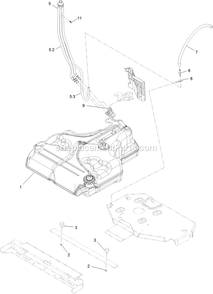 Fuel System Assembly Diagram and Parts List for LZS801GKA604A1 (402082300-404314158)(2018) Exmark Lawn Mower