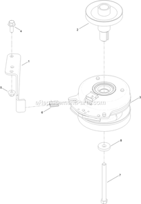Clutch Assembly Diagram and Parts List for QTS708GEM60200 (400000000-402082299)(2017) Exmark Lawn Mower