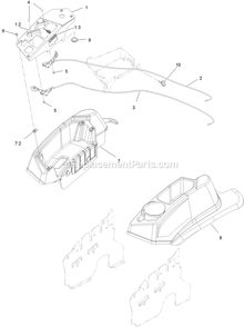 Controls Assembly Diagram and Parts List for LZE600GKA484A2 (315000000-315999999)(2015) Exmark Lawn Mower
