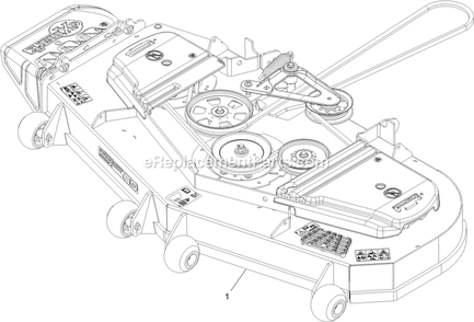 Complete Deck Assembly Diagram and Parts List for LZX993EBV606X1 (411294212-999999999)(2022) Exmark Lawn Mower