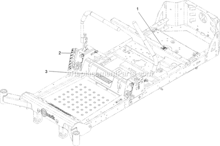 Main Frame Decal Assembly Diagram and Parts List for QTS708GEM60200 (400000000-402082299)(2017) Exmark Lawn Mower