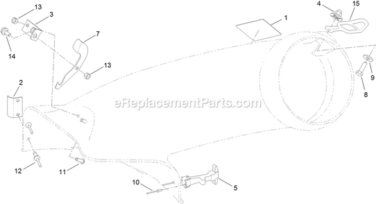 50 Inch Chute Assembly Diagram and Parts List for 116-4765 (920000-999999)(2011) Exmark Lawn Mower
