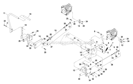 Motion Control Group Diagram and Parts List for LZ30KC665 (600000-669999)(2006) Exmark Lawn Mower