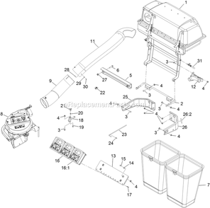 Assembly Diagram and Parts List for LZUV2B (402082300-404314158)(2018) Exmark Lawn Tractor Accessories
