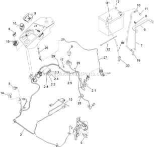 Electrical Assembly Diagram and Parts List for LZS29EKC724CA (920000-999999)(2011) Exmark Lawn Mower