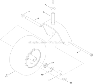 Tire And Wheel Assembly Diagram and Parts List for QZS708GEM50200 (406294345-408644345)(2020) Exmark Lawn Mower