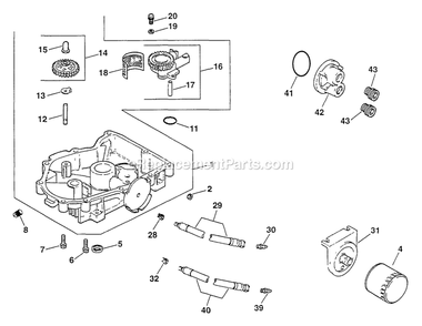 Oil Pan/Lubrication (2) Diagram and Parts List for TTH-20KC (90000-101999)(1994) Exmark Lawn Mower